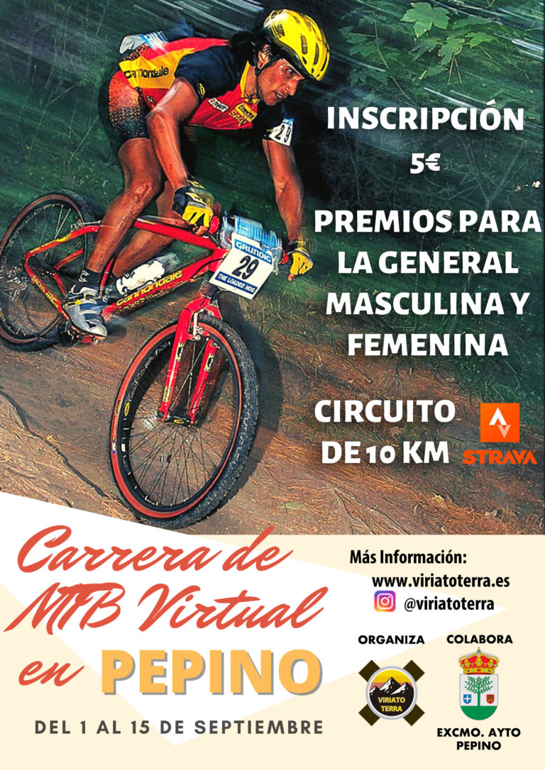 Carrera de MTB virtual en Pepino