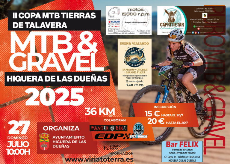 MTB & GRAVEL HIGUERA DE LAS DUEÑAS – (3ª PRUEBA II COPA TIERRAS DE TALAVERA) – Resultados